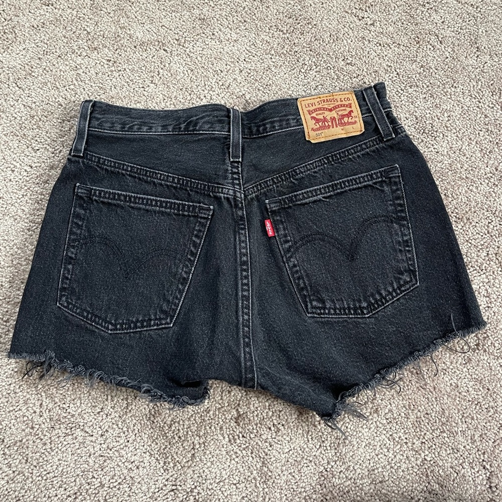 Levi's Women's 501 Black Denim Shorts